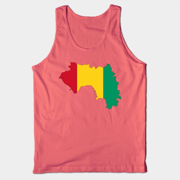 Guinea Flag Map Tank Top by Historia